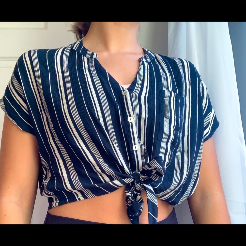 Tilly’s (“Patrons of Peace”) button down (Size- M)